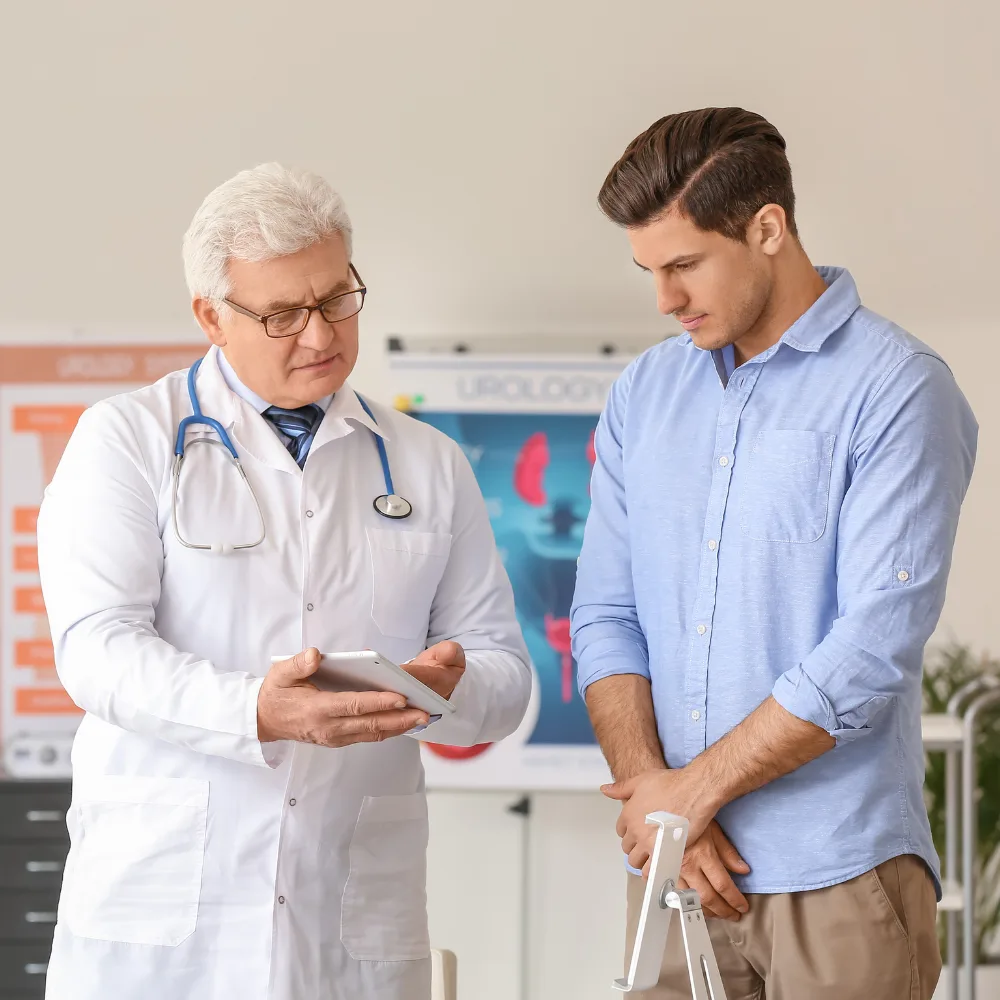 talking to a doctor about prostate screening